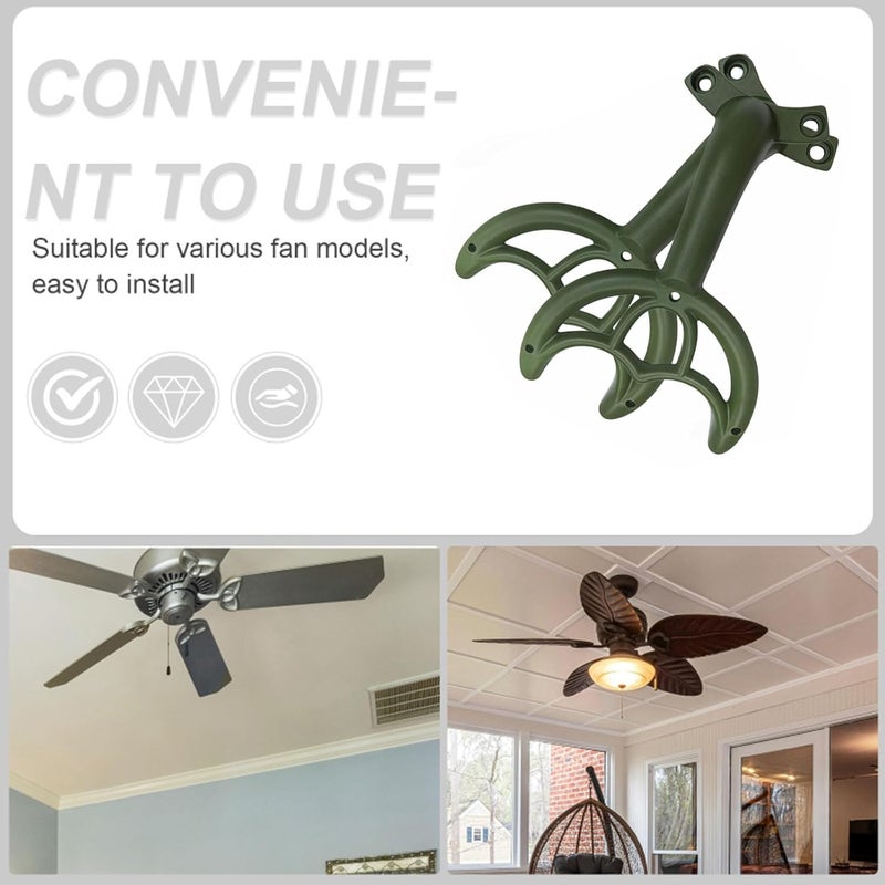GHYTRIGEN 5 Pcs 52’’Ceiling Fan Blades Arms Replacement,Ceiling Fan Blades Arms Replacement Parts Mounting Bracket Kit for Replacing The Worn Fan Blades,Keep The Balance and Good Performance (Green) - Image 2